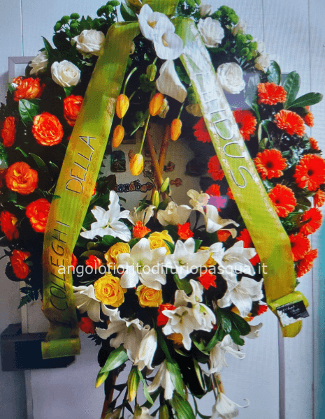 corona funebre fiori assortiti